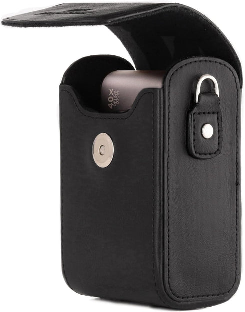 MegaGear MG1504 Canon PowerShot SX740 HS, SX730 HS Leather Camera Case with Strap - Black...
