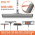 eazer 50'' Floor Squeegee Scrubber with Telescopic Pole, Squeegee Broom for Floor Tile Concrete Marble, EVA Foam Blade Household Water Broom, Sque...
