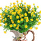 8 Bundles Artificial Flowers Outdoor UV Resistant Fake Plastic Plants Faux Greenery Shrubs Indoor Outside Hanging Planter Home Kitchen Office Wedd...