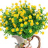 8 Bundles Artificial Flowers Outdoor UV Resistant Fake Plastic Plants Faux Greenery Shrubs Indoor Outside Hanging Planter Home Kitchen Office Wedd...