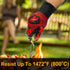 Oven Gloves Grill Gloves, 1472? Heat Proof Non-Slip Grill Oven Gloves with Fingers, Men & Women BBQ Accessories for Cooking, Barbecuing, Baking, K...