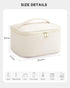 HBlife Travel Makeup Bag Portable Cute Leather Cosmetic Bag Large Make Up Bag Makeup Case Organizer Toiletry Bag for Women Girls with Handle and R...