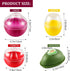 Vegetable and Fruit Storage Containers for Fridge, 4 Pcs BPA Free Reusable Food Saver - Tomato, Avocado, Onion, Lemon Keeper Holder - Refrigerator...
