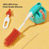 Rabbit Baba Silicone 4-in-1 Baby Bottle Brush Set,Nipple Brush, Bottle Brush, Straw Brush? Safe and Durable, Easy to Clean and Dry?4 Count?Cleanin...