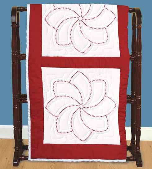 Jack Dempsey XX Pinwheel 18" Quilt Blocks, King, White...
