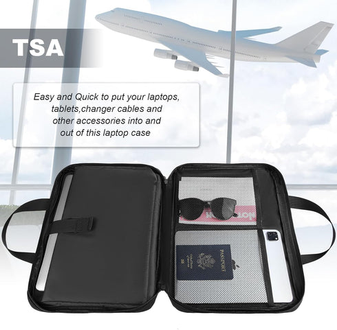 15.6 Inch Laptop Sleeve, Water Resistant Laptop Case Protective Computer Cover with Pocket, Durable Computer Carrying Bag Compatible with MacBook,...