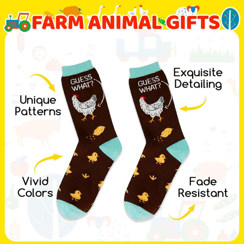 Funny Socks for Women - Novelty Cow LLama Chicken Animal Rooster Gifts for Teen Girls...