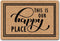 Funny Mats Entry This Is Our Happy Place Indoor Floor Welcome Mat for Entrance Way Rubber Back for Front Door Indoor Outdoor Cute Rugs 23.6"(L) x ...