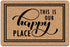Funny Mats Entry This Is Our Happy Place Indoor Floor Welcome Mat for Entrance Way Rubber Back for Front Door Indoor Outdoor Cute Rugs 23.6"(L) x ...
