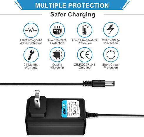 PwrON 5V Replacement Graco Swing Power Cord Compatible with Graco Simple Sway, Graco Glider LX/Elite/Premier/Petite LX; Sweetpeace, DuetSoothe, Du...