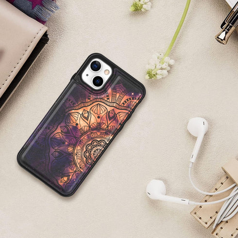 LETO for iPhone 13 Case,Luxury Flip Folio Leather Wallet Cover with Fashion Designs for Girls Women,Built-in Card Slots Kickstand Protective Phone...