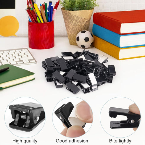 40 Pcs Self Adhesive Clips,Wall Clips for Hanging,Sticky Clips Tapestry Clips Photo Picture Poster Clips Plastic Spring Clips Hanging for Paper Ta...