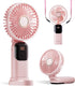 Portable Fan, 4200mAh Battery Operated Fan, 5 Speeds&Digital Display, 180° Foldable Makeup Fan for Women with Base, Handheld/Neck/Desk 3in1 Fan fo...