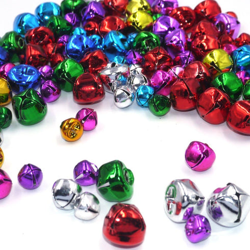 Craft Kits and Supplies 100 Mix Colorful Christmas Jingle Bells...