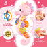 Baby Toys 0 to 12 Months, Musical Stuffed Animal Activity Soft Toys with Multi-Sensory Crinkle, Rattle and Textures,Infant Tummy Time Toys for New...