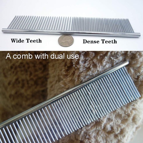 Fur Grooming Comb,Metal Comb Stainless Steel Dog Cat Neccessories...