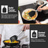 P&P CHEF Black Kitchen Cooking Utensil Set of 4, Silicone Solid Spatulas Slotted Spoons Turners for Non-stick Cookware Flipping Mixing, Heat-proof...
