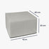 kwmobile Dust Cover Compatible with Brother DCP-L2530DW / L2550DN / MFC-L2710DN / L2750DW - Printer Case - Fabric Protector Cover - Light Grey...
