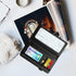 Checkbook Covers for Men and Women, Leather RFID Check Book Holder Wallet with Credit Card Slots, Personal Duplicate Checks Holder with Pen Holder...