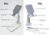 Adjustable Cell Phone Stand for Desk, Angle Height Adjustable Cell Phone Stand for Desk, Case Friendly Phone Holder Stand for Desk (White 4oz)......
