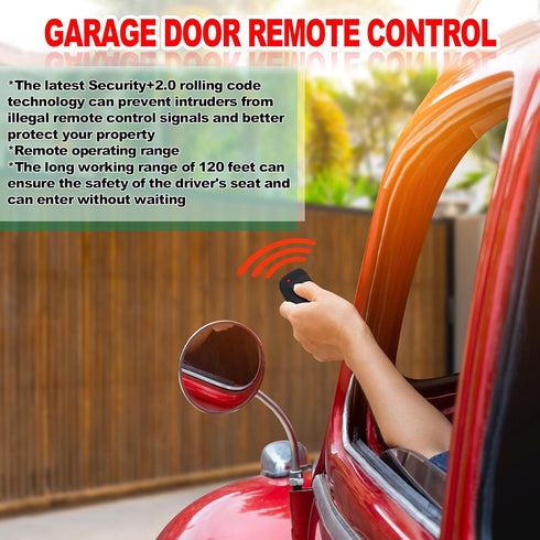 Kingdder 2 Pcs 10 Dip Switch Garage Door Remote Two Button Garage Remote Compatible with Multicode 300mhz 3089 3060 3070 3083 Door Opener with Key...