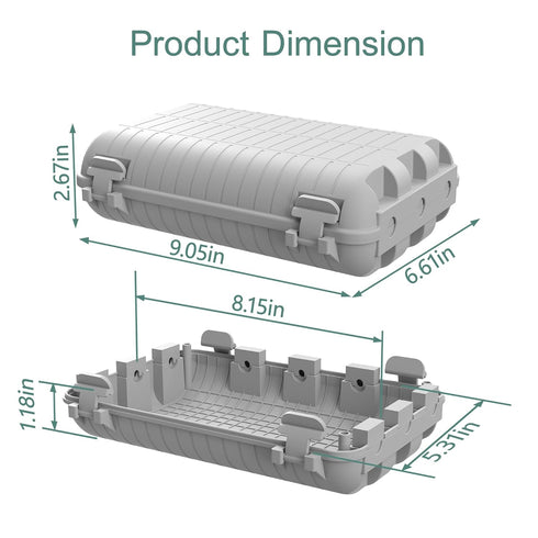 Outdoor Waterproof Electrical Cord Box, Large Extension Cord Cover Plug Protector Outlet Connection Safety Box IP54 Water-Resistant for Power Stri...