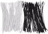 200 Piece Metallic Twist Cable Cord Wire Ties Reusable Fastening (6 Inch, Black and White)...