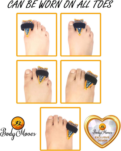 BodyMoves Toe Gel Pack -Reusable hot and Cold Therapy for Trigger Mallet Broken Toe Injuries Pain Knuckle Joint Fracture Relief cryotherapy Strain...