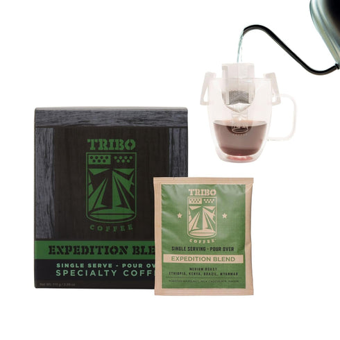 Tribo Coffee Single-Serve Portable Pour Over Drip Coffee - Expedition Blend - 10 Servings (Medium Roast)...