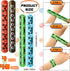 48 Pieces Pixel Slap Bracelet Pixelated Miner Party Pixelating Snap Bracelets Multi Colorful Party Supplies for Pixel Craft Themed Video Game Birt...