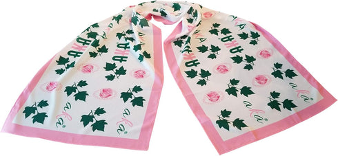 Pink and Green Sorority Paraphernalia AKA Scarf Long 62-Inch (Light Elegant Chiffon) Women Gift...