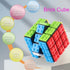Speed Cube 3x3 with Building Blocks, Mini Cube 3x3 Included, Smooth Magic Cube Puzzle Cube Toy Gift for Kids & Adults (White Brick Cube + Mini Cub...