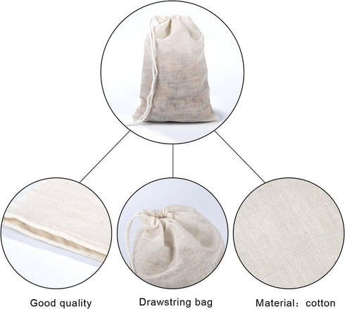 Pangda 100 Pieces Muslin Cotton Drawstring Bags 4 x 6 Inches Muslin Canvas Linen Sachet Bag jewelry Gift Pouch for Party DIY Craft Home Supplies...