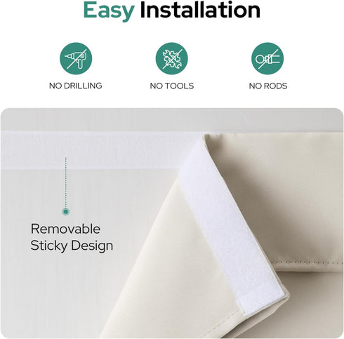 HOMEIDEAS Sidelight Curtains for Front Door, Side Door Window Curtains, Front Door Curtains for Small Window, Privacy Door Shades Thermal Insulate...