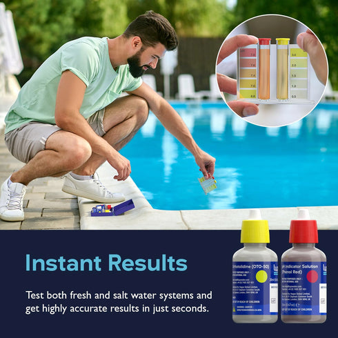 Lupo 2-in-1 Water Test Kit Refill Solutions for Swimming Pools & Spas | Water Chemical Test Kit for pH and Free Chlorine (Refill Bottles ONLY)...