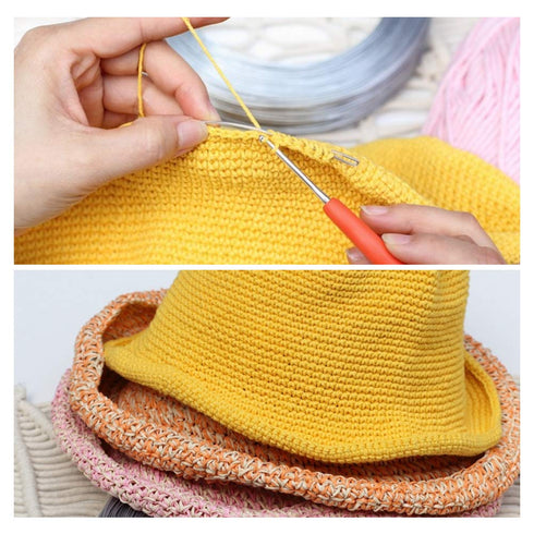 BENECREAT 12 Gauge Transparent PVC Plastic Covered Aluminum Wire 100FT Bendable Aluminum Craft Wire for Hair Bows, Shaping Hat Brim, and Other Cra...