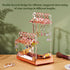 NiHome Acrylic Earring Holder Stand with Organizer Tray for Home, Store, Exhibition - Mirror-Finish 2-Tiered Display with 16 Mini Hangers for Tang...