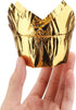 EUSOAR Disposable Baking Cups, 3.5 Ounce 50pcs Gold Tulip Cupcake Muffin Liners, Aluminum Foil Tulip Style Cupcake Cups, Foil Cups, Aluminum Cupca...