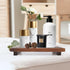 Renawe Farmhouse Bathroom Counter Tray Wood Display Pedesta Stand Kitchen Countertop Trays Decorative Wooden Riser Dish Soap Dispenser Holder for ...