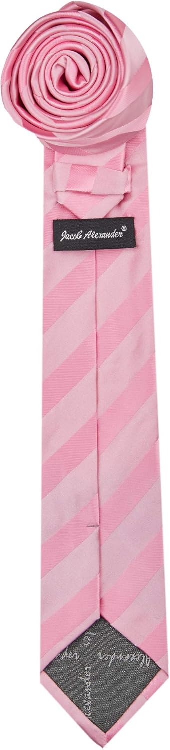 Jacob Alexander Men's Slim Stripe Tonal 2.5 inch Wide Neck Tie...