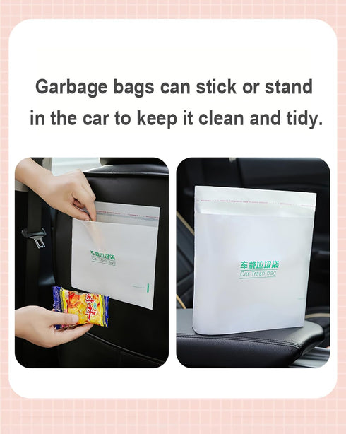 40PCS Easy Stick-On Disposable Car Trash Bag, Leakproof Vomit Bag, Beautiful Kitchen Storage Bag, Durable, Suitable for Cars,Study Rooms, Travel, ...