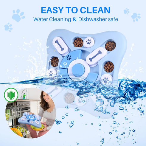 Interactive Dog Puzzle Toys for Large Medium Small Smart Dogs, Squeaky Enrichment Mentally Stimulation Toys for Training, Dog Treat Chew Toy for P...