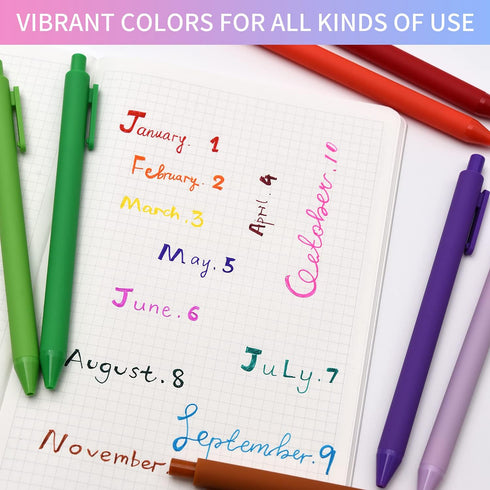 Retractable Gel Pens, 20 Assorted Colors...