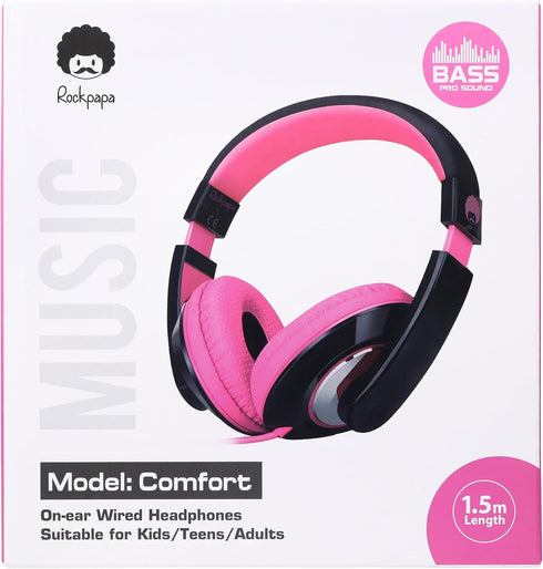 rockpapa Comfort Kids Headphones for School, Lightweight Childrens Boys Girls Teens Over-Ear Headphones Wired 3.5mm for CD DVD Player Tablet Phone...