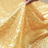 JYFLZQ Gold Sequin Table Runner 12"x108" Glitter Sequin Fabric Table Linens - Sparkly Runners for Wedding & Birthday Party Decor...