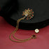 Gold Silver Plated Chain Rose Flower Violin Five-pointed Star Brooches Collar Pins Crystal With Hanging Chain Suit Shirt Lapel Brooch Pin Fashion ...