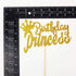 Happy Birthday Cake Topper for Princess Birthday Party Decorations,Double-faced Gold Glitter...