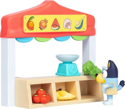 Bluey Mini Playsets Farmers Market Playset | includes Articulated Figure with Shopping Bag and Accessories | with Dollarbucks...