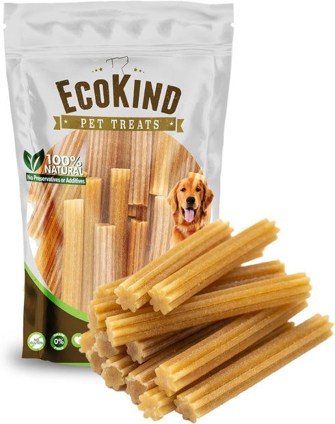 EcoKind Pet Treats Premium Gold Cheese Flavored Churro Chews | All Natural Himalayan Yak Cheese Dog Chew for Small to Large Dogs | Keeps Dogs Busy...