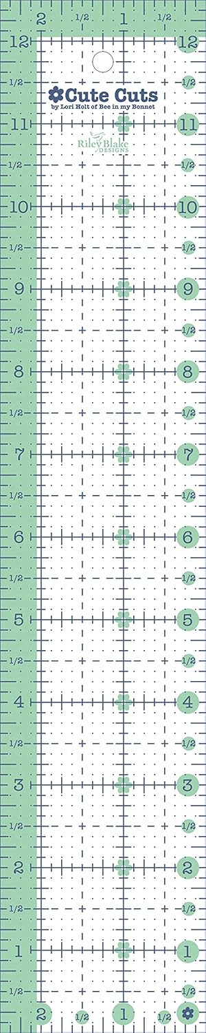 RILEY BLAKE DESIGNS Riley Blake Cute Cuts Ruler 2.5"X12.5", Silver...
